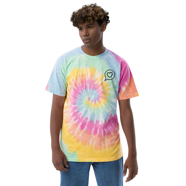 Thoughts of Love Oversized Tie-Dye T-shirt