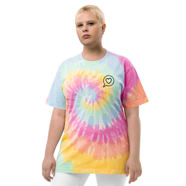 Thoughts of Love Oversized Tie-Dye T-shirt