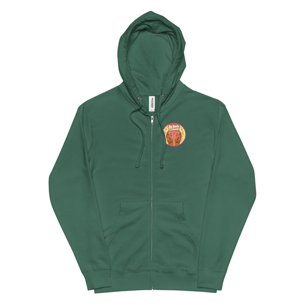 My Body, My Choice - Flowers Unisex Fleece Zip-Up Hoodie
