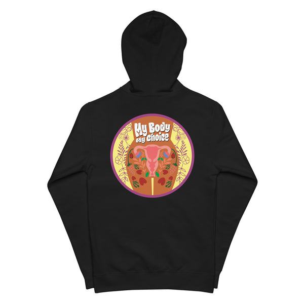 My Body, My Choice - Flowers Unisex Fleece Zip-Up Hoodie