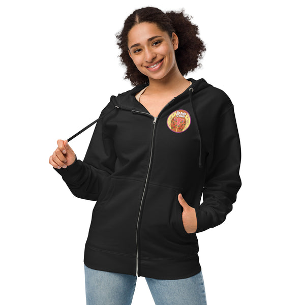 My Body, My Choice - Flowers Unisex Fleece Zip-Up Hoodie
