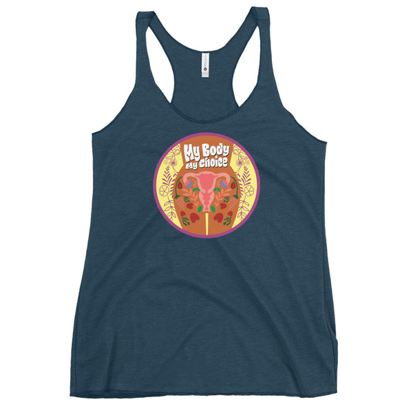 My Body, My Choice - Flowers Women's Racerback Tank