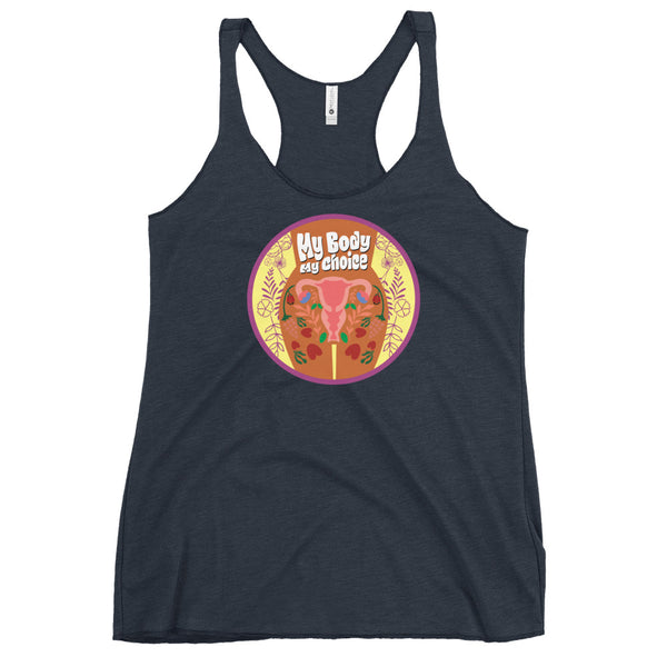 My Body, My Choice - Flowers Women's Racerback Tank