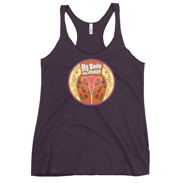 My Body, My Choice - Flowers Women's Racerback Tank