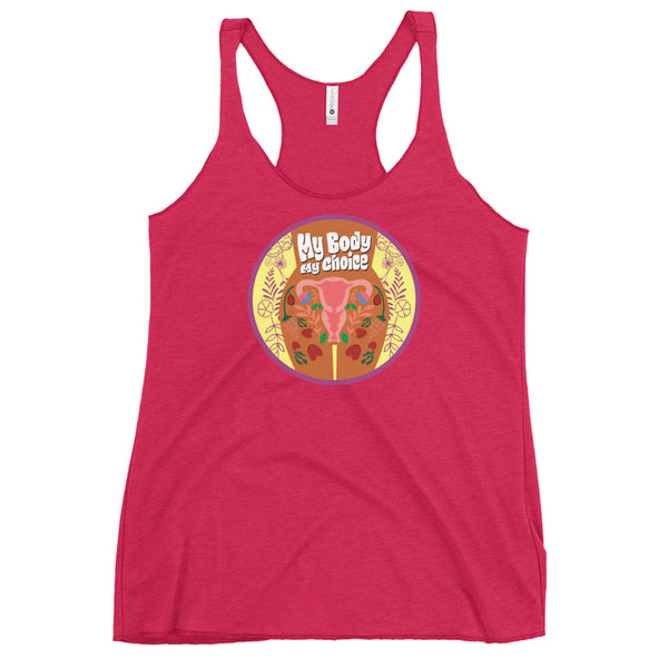 My Body, My Choice - Flowers Women's Racerback Tank